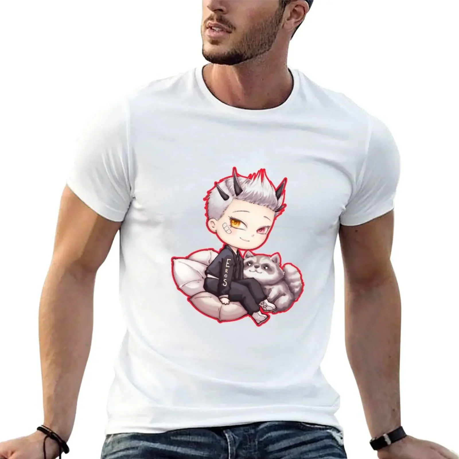 Eros and Snaccoon T-Shirt summer clothes summer top oversized t shirt men