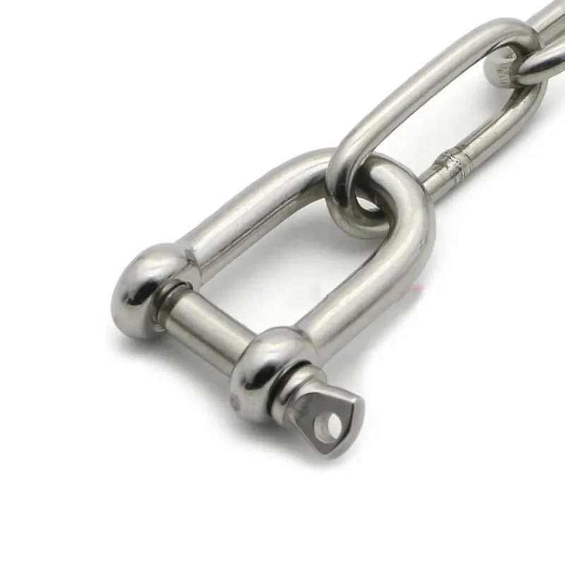 D Type Shackle Stainless Steel Lifting Towing Bow Dee D Link Rigging Shackles Marine Hooks Rigging 5mm - 10mm Hardware