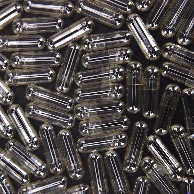 

1000PCS/Bag Standard Size 0#Empty Capsules Gelatin Clear Capsules Hollow Hard Gelatin Transparent Seperated Joined Capsules