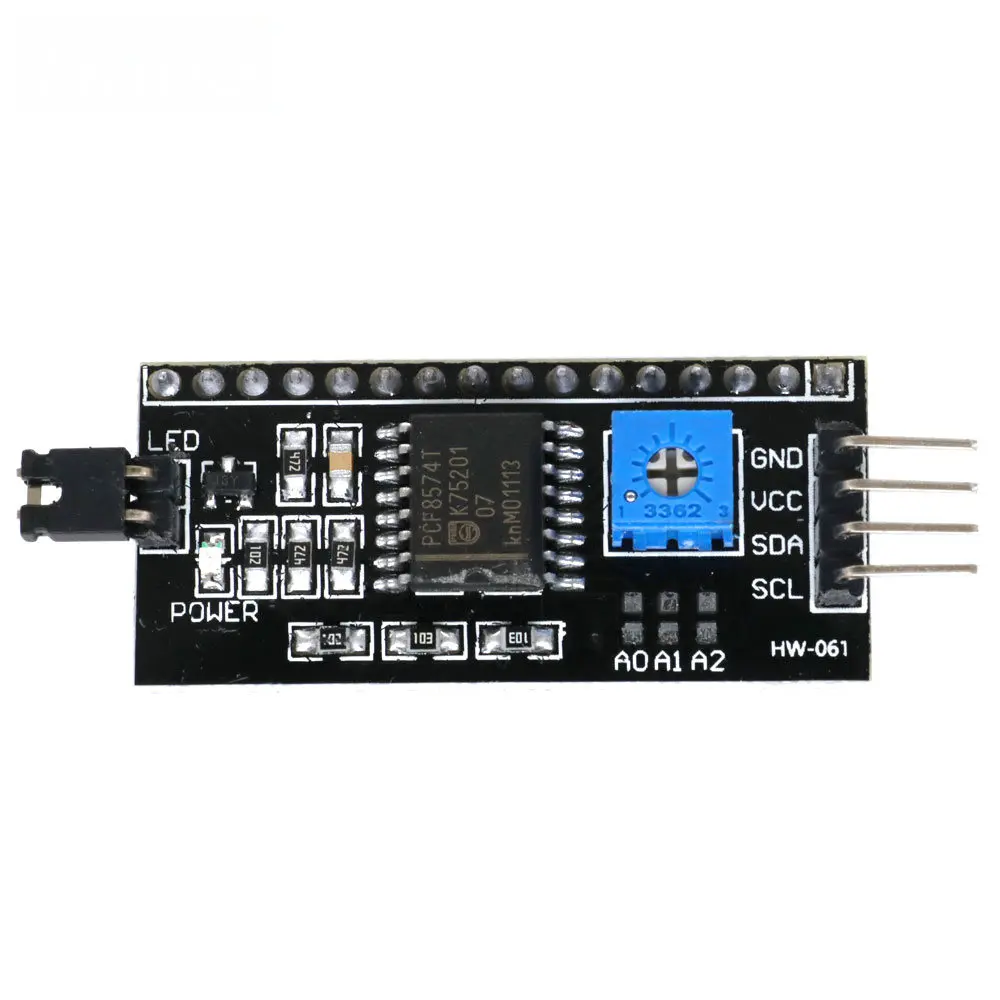 Adjustable Backlight of Interface Module IIC I2C TWISPI Serial Board Module Port 1602 LCD Display for Arduino
