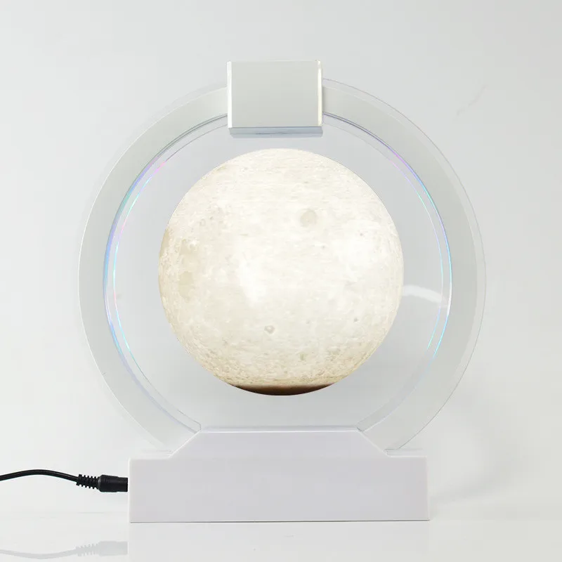 2023 Hot Selling 6 Inch 3D Levitating Moon Lamp New Invention Reading Night Magnetic Floating Led Levitation Moon Lamp