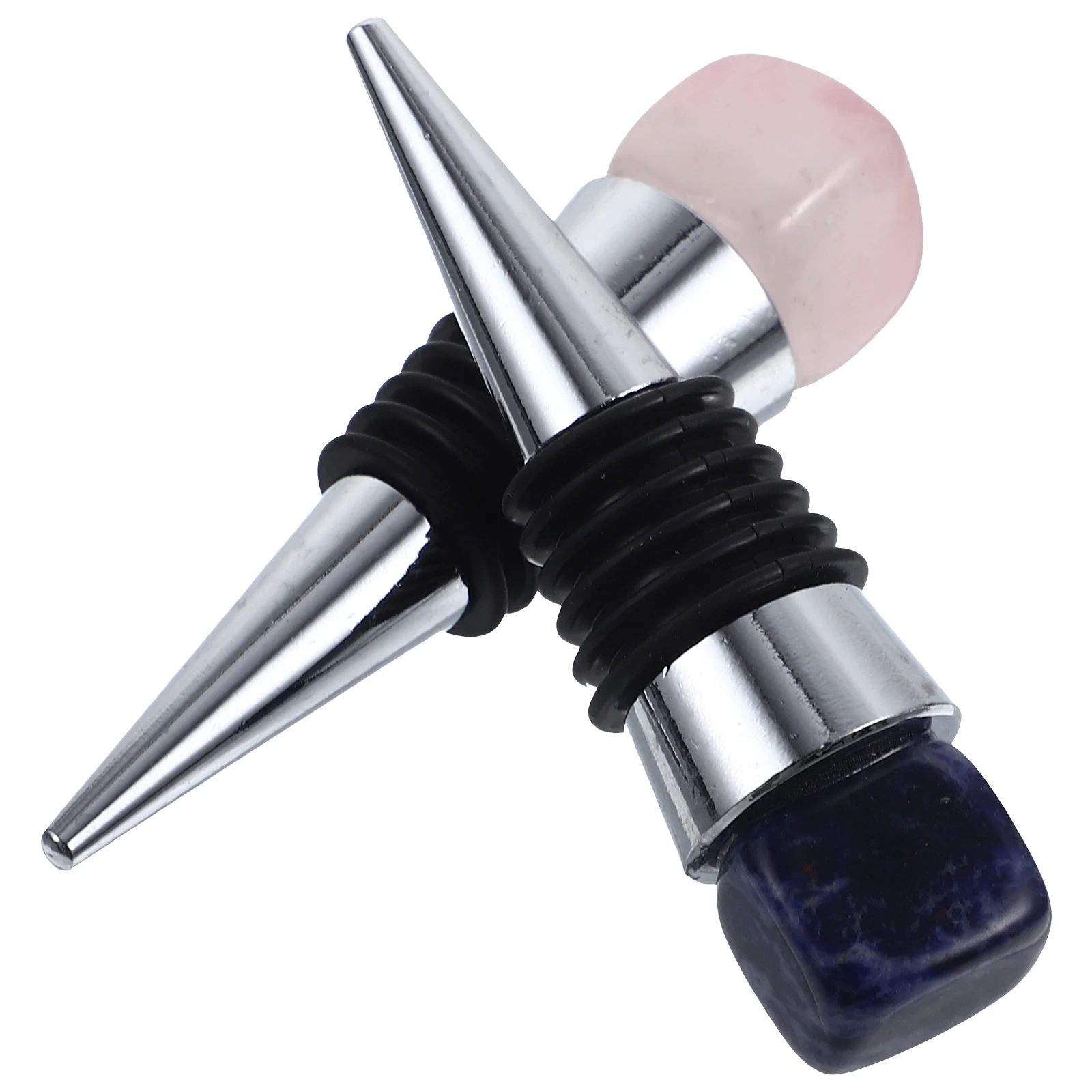 

2pcs Exquisite Appearance Wine Bottle Plugs Aluminium Alloy Preserve Wine Gifts For Friends