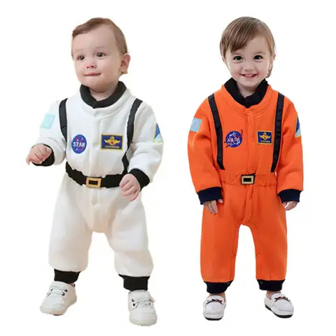 Children Cute Astronaut Cosplay Costume Space Suit Rompers for Baby Boys Girl Toddler Infant Halloween Birthday Party Clothing