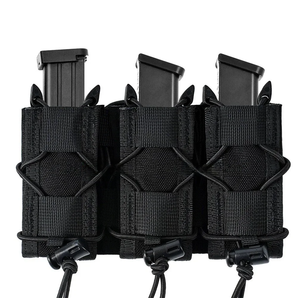 

9mm Double Triple Magazine Pouch Pistol Magazine Pouch Molle Open Magazine Pouch Suitable for Glock 17 19, SIG