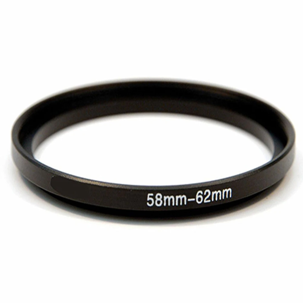 Aluminium Black Step Up cincin Filter 58mm-62mm 58-62mm 58 ke 62 Filter adaptor lensa adaptor untuk Canon Nikon Sony lensa kamera DSLR