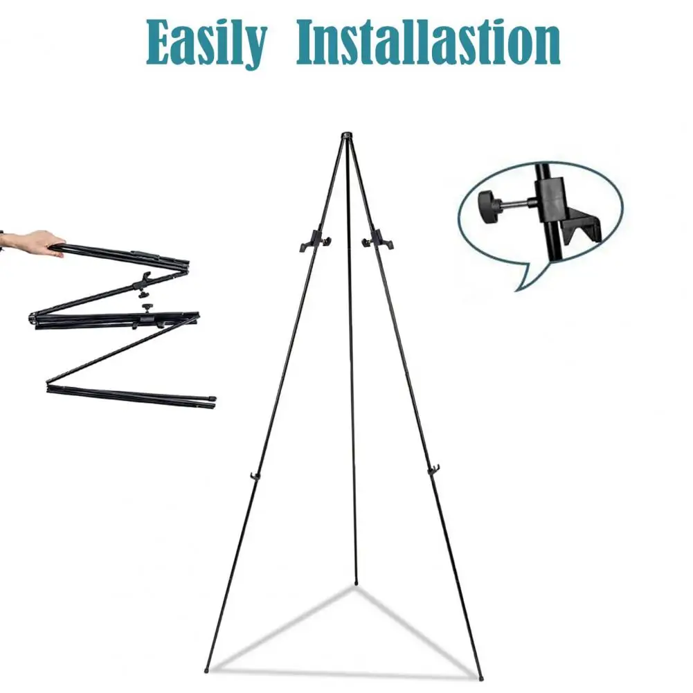 Non-Slip Art Easel Instant Use Metal Easel Adjustable Height Painting Canvas Art Drawing Easel  Multifunctional