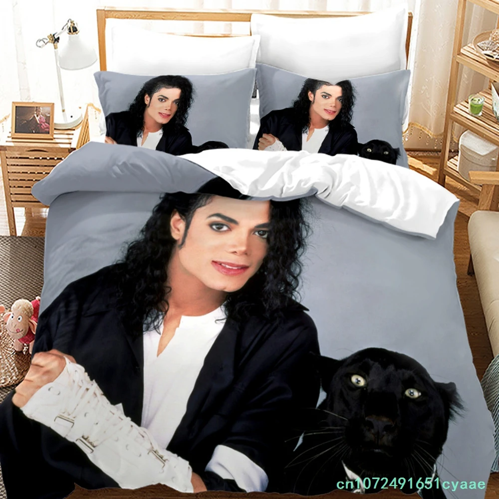 Michael Michael Jackson Bedding Set Single Twin Full Queen King Size Musical Genius Bed Set Teenager Bedroom Duvetcover Sets 015 - Aliexpress Deal