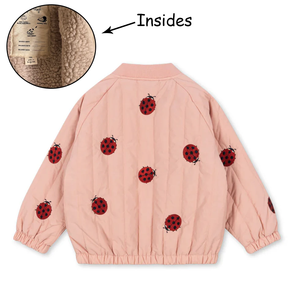 2024 Herfst Ks Baby Jongens Cartoon Katoen Fleece Bovenkleding Kinderen Winterkleding Peuter Meisjes Lamswool Jas Kind Borduren Jas