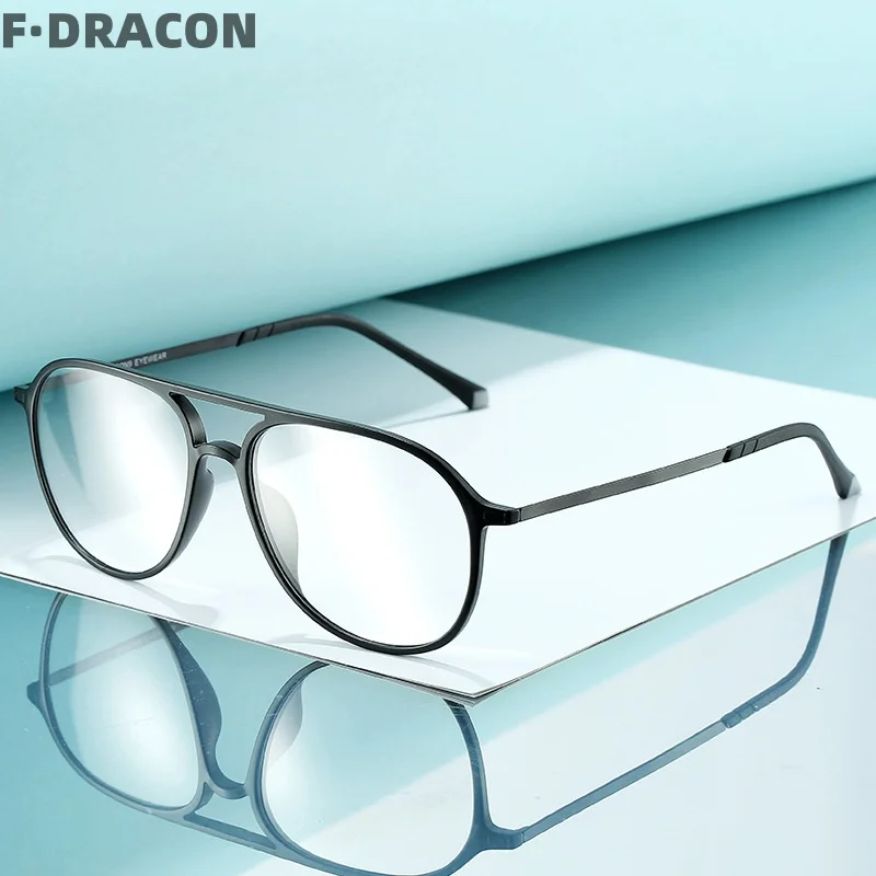 

Plastic Steel Eyeglass Frame Retro Double Beam Large Frame Men's And Women's Eyeglass Frame Optical Prescription Frame 1116