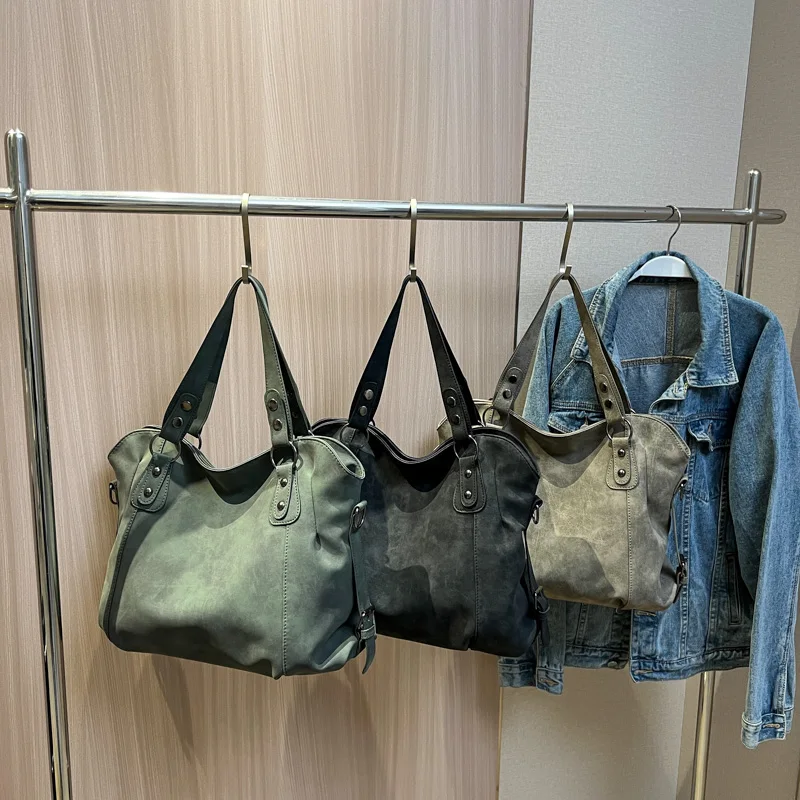 Sacola de grande capacidade para mulheres Bolsas de luxo retrô Mensageiro de alta qualidade Bolsas Crossbody Vintage Bolsas de ombro de marca