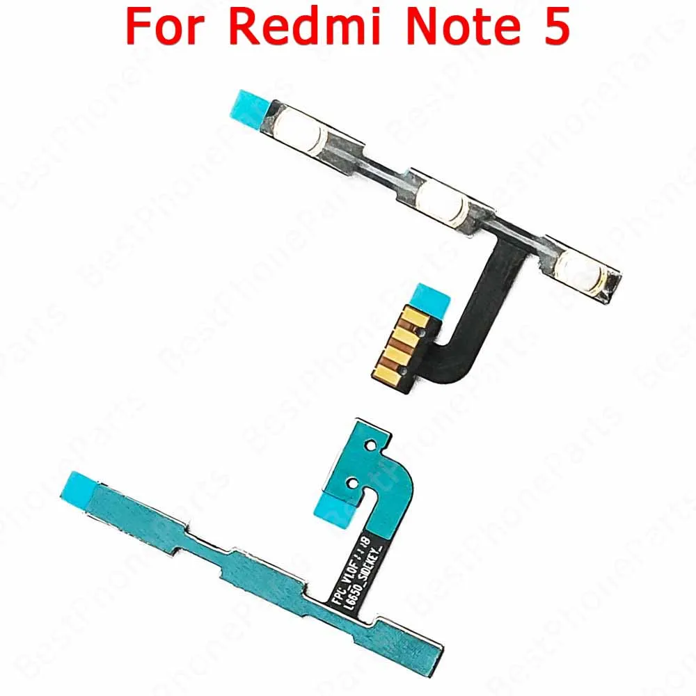 For Xiaomi Redmi Note 4 4X 5 5A 6 7 8 8T 9 Pro 9S Power On Off Switch Volume Replacement Side Button Mute Repair Flex Cable