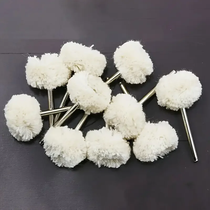 Set Of 10pcs 25mm Polishing Wool Cotton Wheel Rotary Tool Accessory,For Rotary Tool Accessory Polishing Wheel