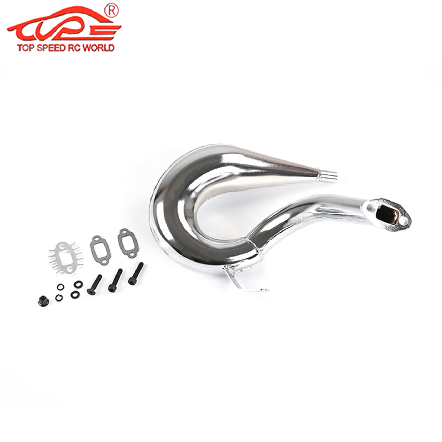 Conjunto de tubos de exhuast para motor de carro a gás Rc, escala 1/5, HPI ROFUN BAHA ROVAN KM BAJA 5B 5T 5SC Buggy Truck, peças de atualização