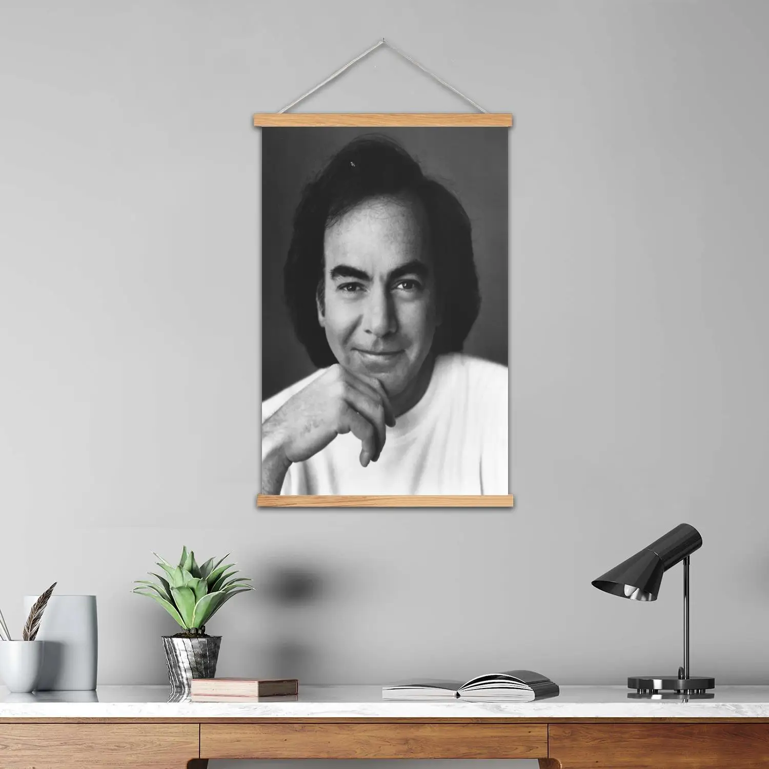 Neil Diamond Framed Wall Painting Canvas Art Poster, Wall Art  Modern Family Bedroom Decor Posters,Decorative painting view 3