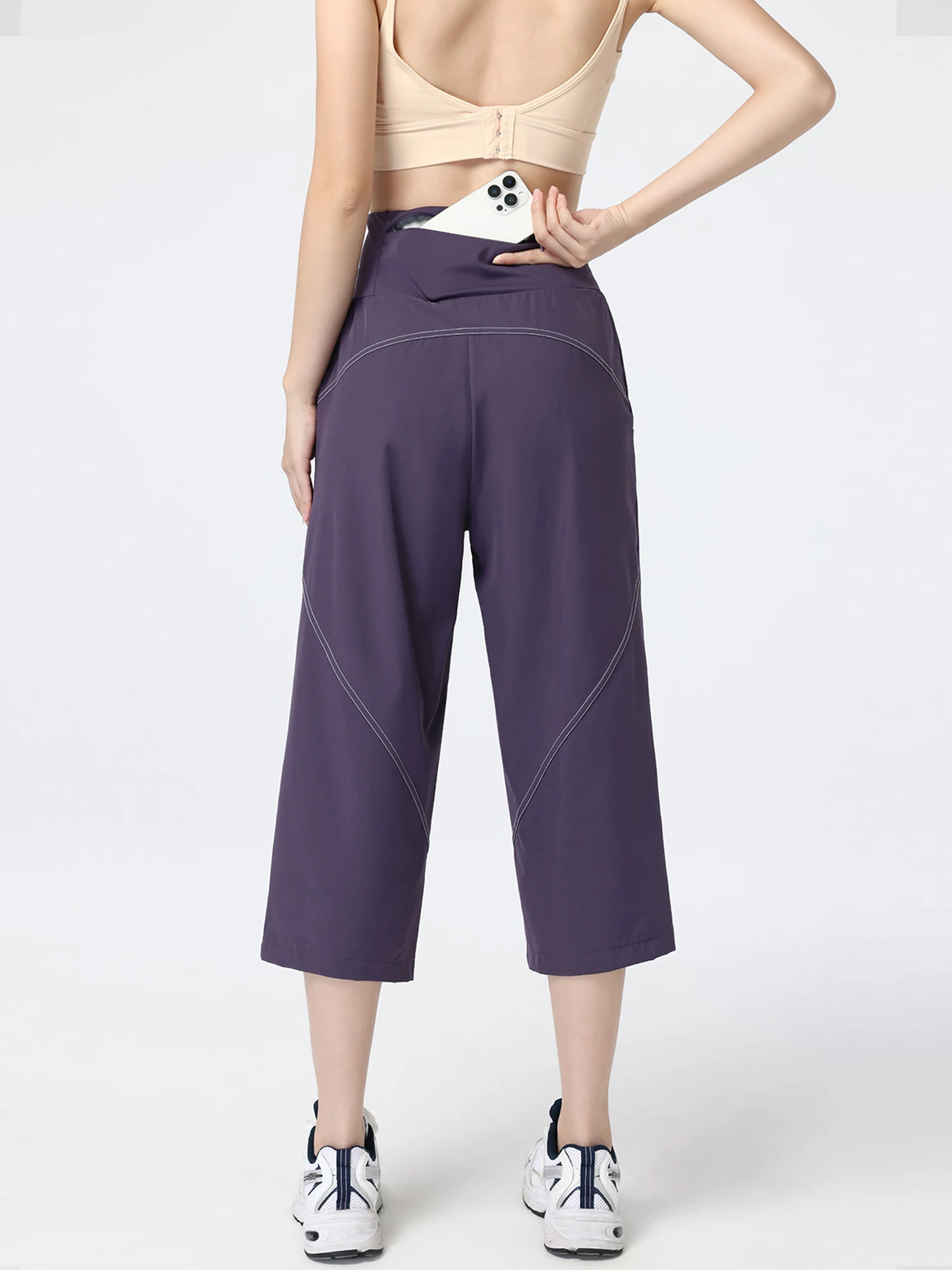 アウトドアランニングスポーツスーツ-レディース-新作-2025-セブン丈-メッシュ-速乾-半袖-上下セット-通気性-快適-ナイロン