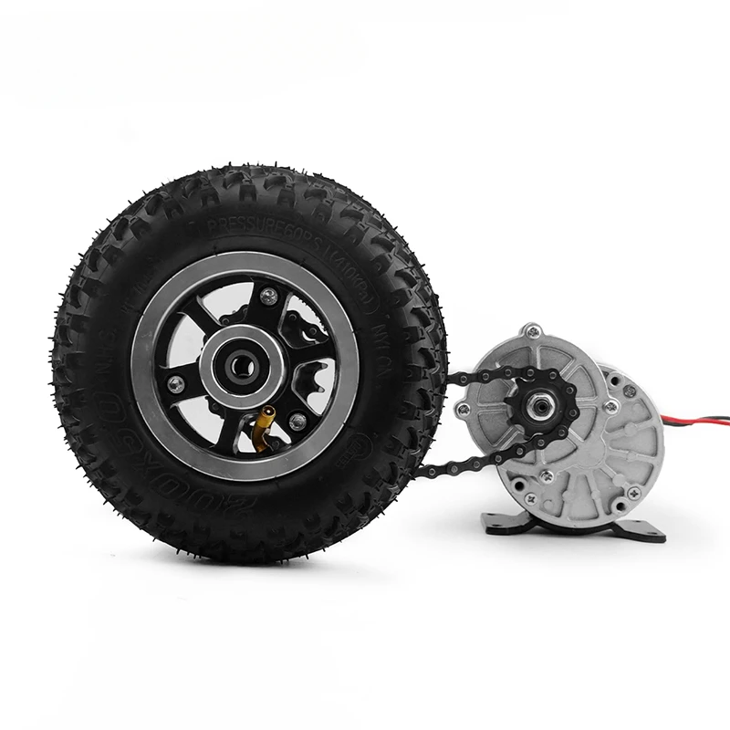 Kit de conversão de carrinho elétrico de acionamento duplo 350W fácil transportar 200kg roda de 8 polegadas