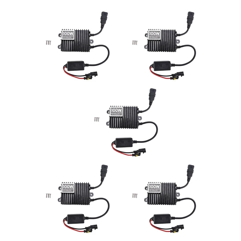 

5X 12V Slim 100W Hid Ballast Replacement Xenon Light Ballast Quick Start Ultrathin