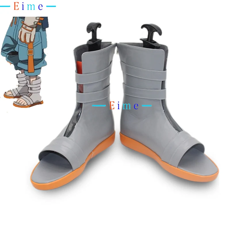 オーガスタコスプレ靴 PU レザー靴ハロウィンカーニバルブーツアニメ GACHIAKUTA アクセサリーコスプレ小道具カスタムメイド