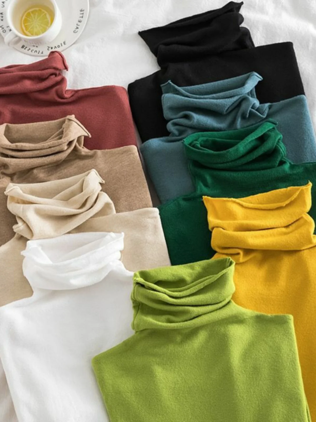 ファッショナブルな長袖ニットスリムフィットクルーネックプルオーバーネクタイ女性のベースシャツ春秋の新スタイル-boivcn