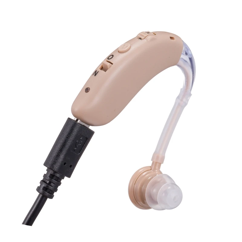 2024 Best Rechargeable Digital BTE Hearing Aid Adjustable Tone Sound Amplifier Portable Deaf Elderly Hearing Aids Non-Bluetooth