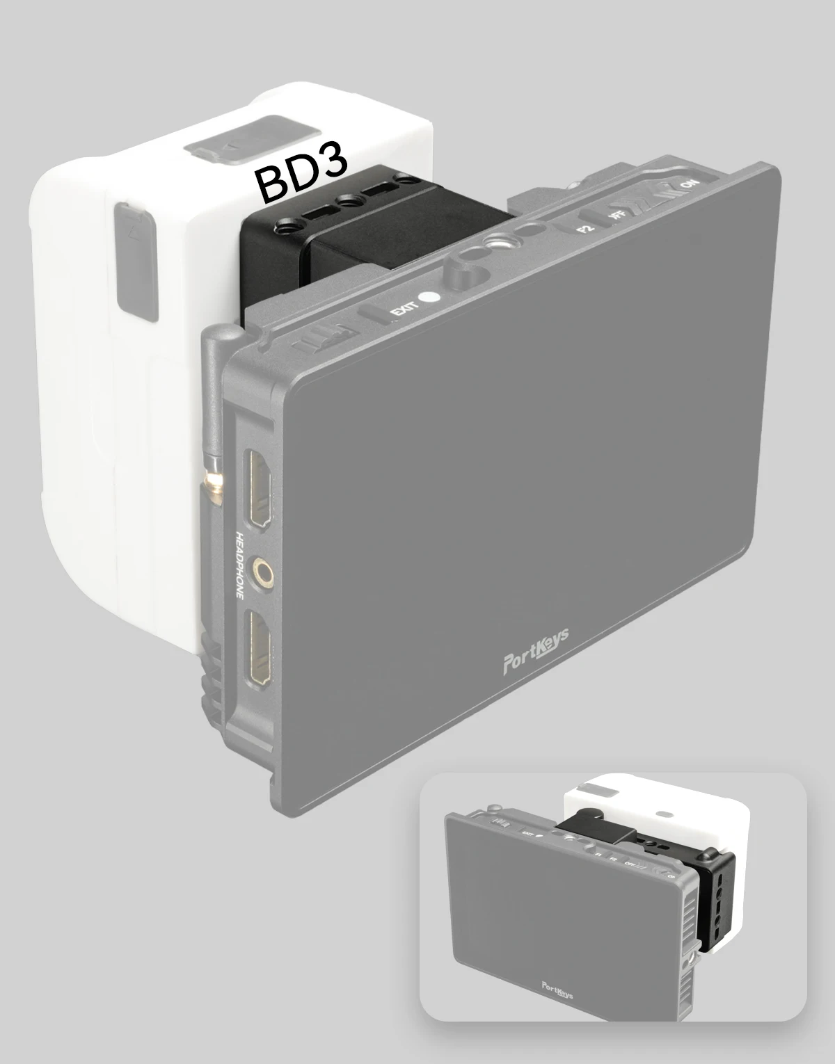 Portkeys BD3 BD4 V-Lock Battery Plate Adapter V Mount Plate NP-F Battery Monitors Cameras Battery Buckle Power Supply Dummy