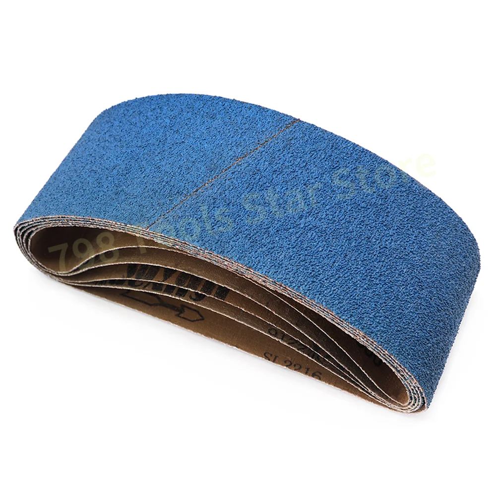 

5PCS 610 * 100mm Zirconium Corundum Sanding Belts P40-P120 Grits Blue Abrasive Sanding Belts for Metal Grinding,Knife Sharpening