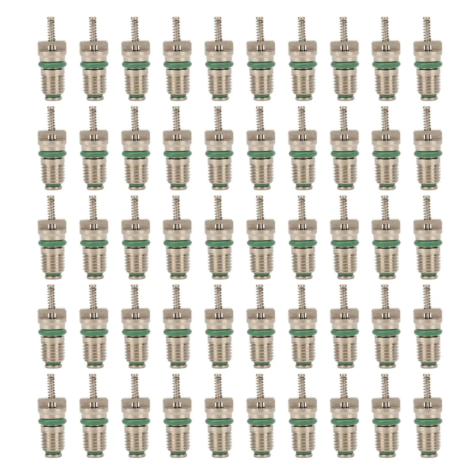 50PCS R134A Car Air Conditioner Spool Steel Pressure Resistant HVAC AC Valve Core Kit for Vehicle
