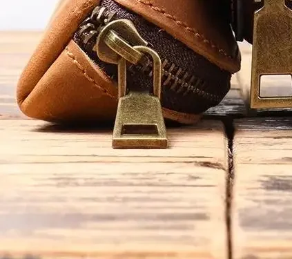 

Retro Genuine Leather Coin Purse Vintage Zipper Clutch Wallet Credit Card Holder Card Case Women's Key Holder Organizer Pouch