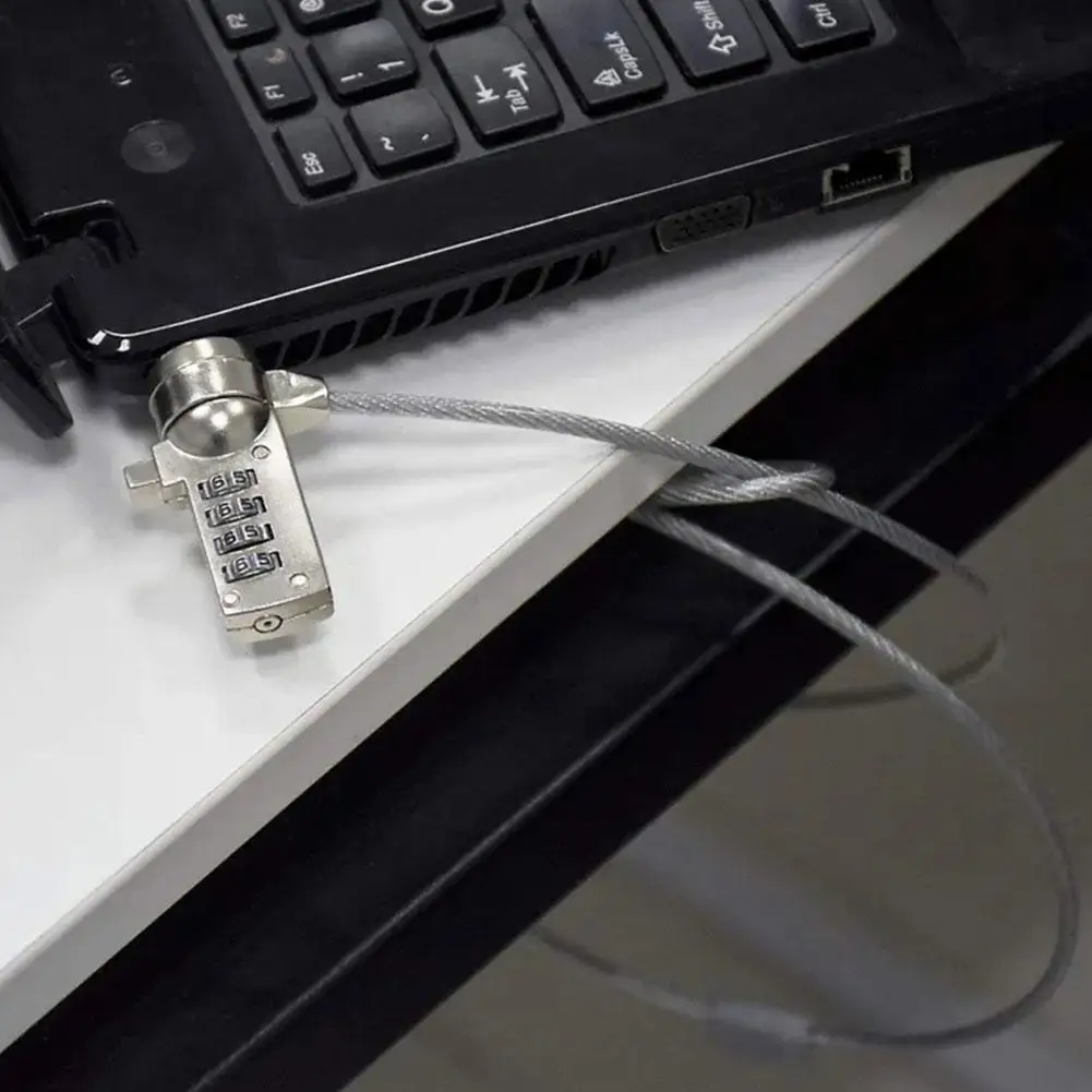 1.8 M Brand New High Quality 4 Digit Password Security Cable Computer Anti-theft Universal Key Chain Notebook Laptop Chain V5F7