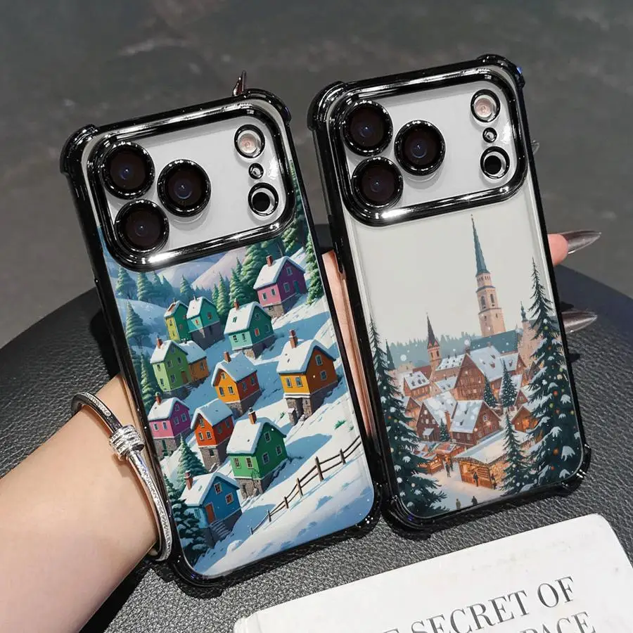 حافظة هاتف لهاتف ابل ايفون 17 اير 16e 16 15 14 بلس 13 12 11 برو ماكس غطاء ناعم عيد الميلاد سانتا كلوز #1