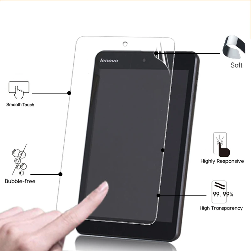 

High clear Glossy Protective films For Lenovo Miix 2 8 8.0" tablet pc Anti-Scratches HD LCD Screen Protector Film + clean cloth