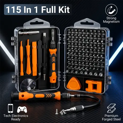 115 In 1 Precision Screwdriver Set Flexible Shaft Magnetic Bits Kit Professional Electronics Laptop Cell Phone Repair Tools