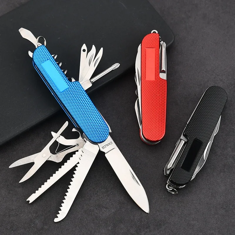 

Hot Sale Multifunctional Swiss Folding Knife Stainless Steel Multi Army Knives Pocket Hunting Outdoor Camping Survival Knife