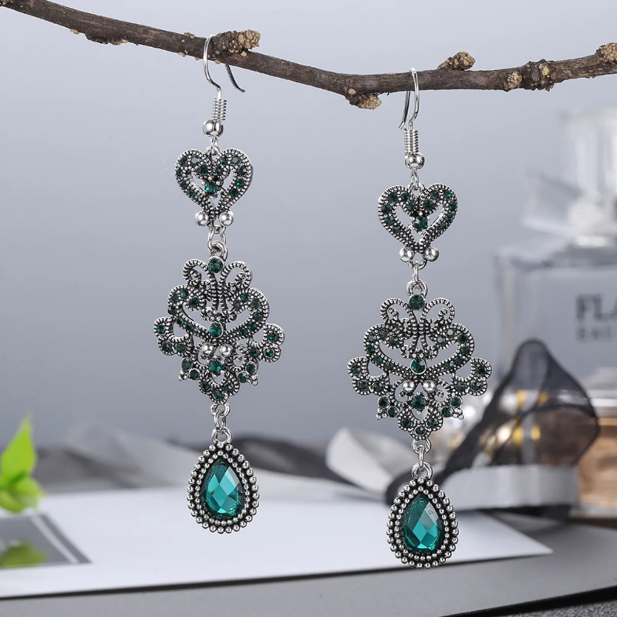 1$vintage Multi-layer Diamond Earrings Fashion Alloy Earrings Women's Long Fringed Earrings Support The Same Custom Luxury Goods