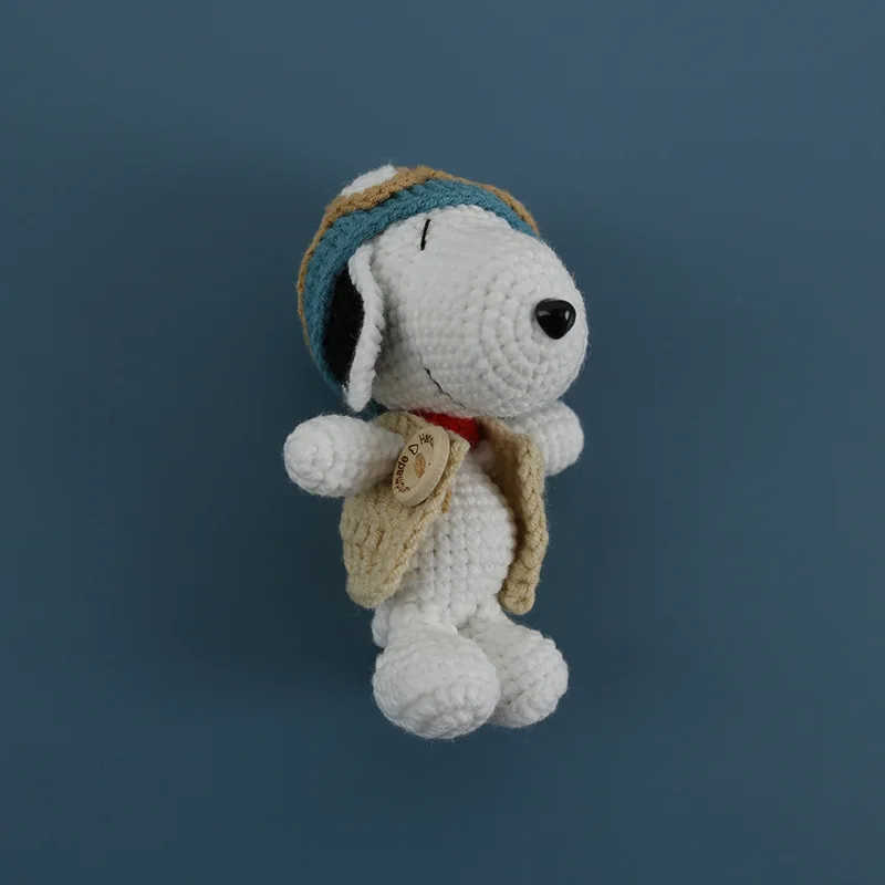 Leuke hond handgemaakte geweven breigaren sleutelhanger wollen draad haak weven gehaakte pop decoratie creatief verjaardagscadeau