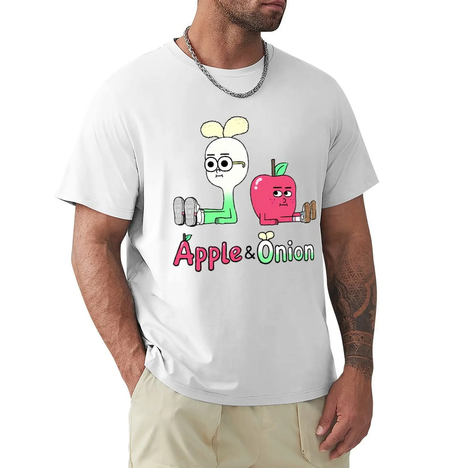 

Apple and Onion T-Shirt quick drying tees oversized blanks mens cotton t shirts