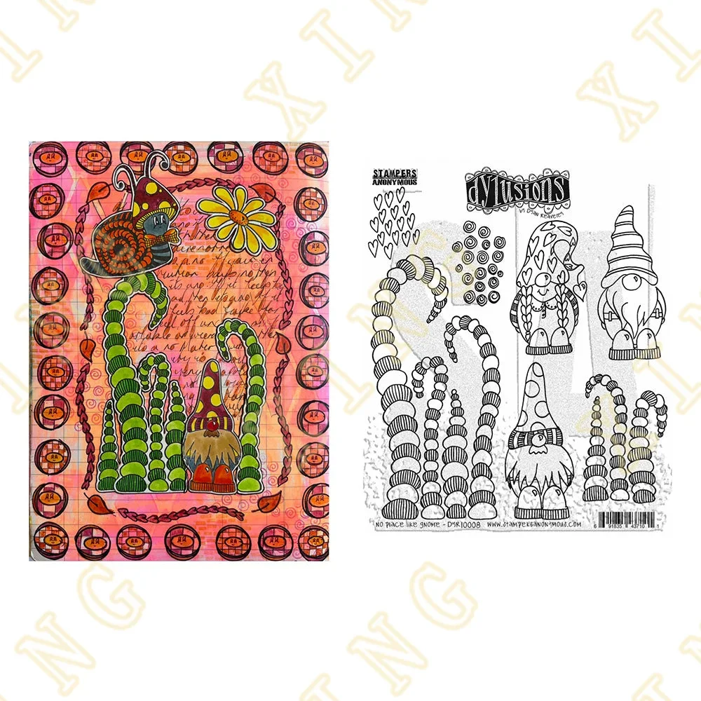 Metal Cutting Dies Clear Stamps Scrapbook Diary Decoration Embossing Stencil Template Diy Greeting New Sweet Gnome Robin Couture