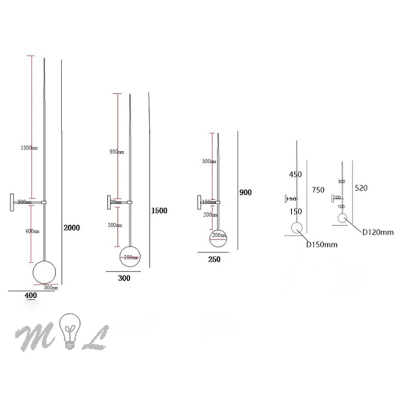 Imagem -04 - Pós Moderno Luminárias de Parede Arandelas Minimalista Longo Tubo Metal Parede Mais Lâmpadas para Sala Estar Luz do Banheiro Led Bola Vidro Deco