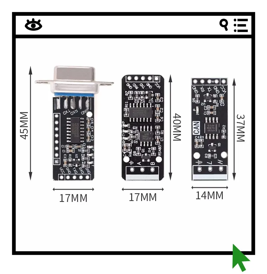 

Комплект из 5 модулей последовательного порта RS485/RS232/CAN в TTL, промышленный коммуникационный модуль для платформ Blackboard