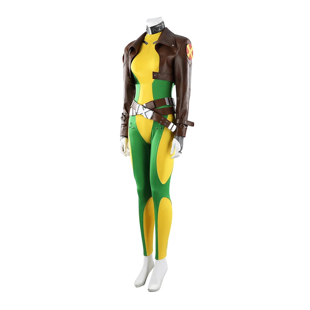 Rogue Cosplay Women Jumpsuit Coat Costume Game Rivals Disguise Clothing Adult Female Superhero Suit Halloween Carnival Outfit view 4