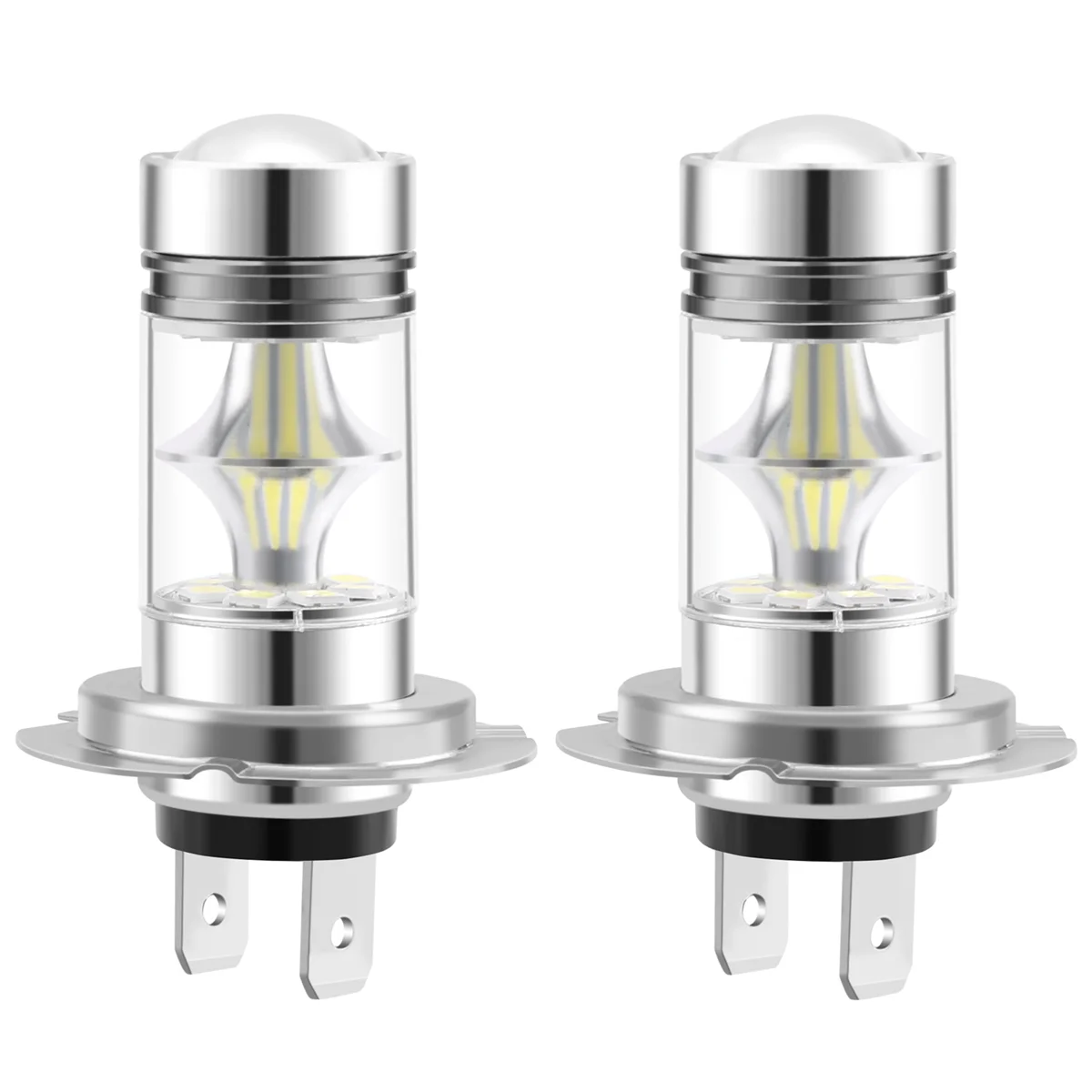 1 Pair High Power LED H7 Bulb 100W 20LED Car Fog Light Lamp Headlights 6000K White