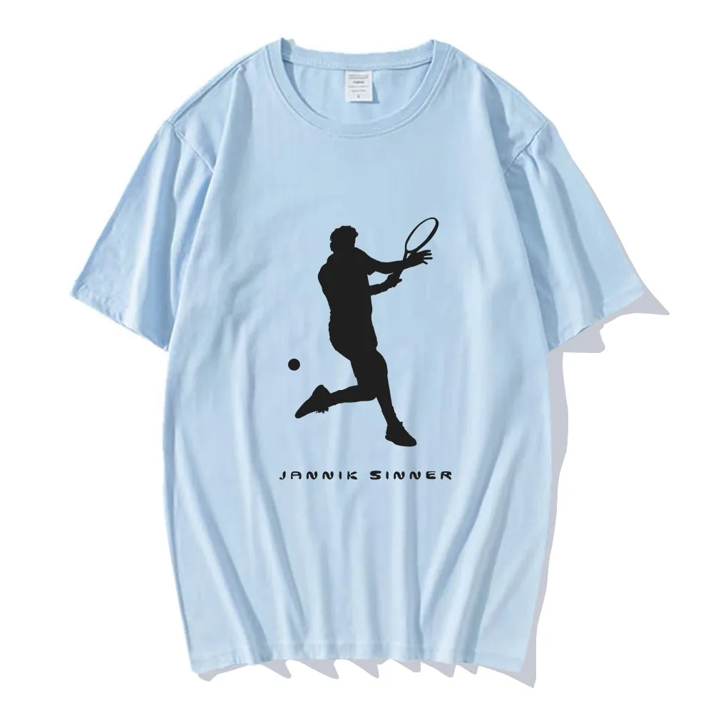 Tennis Players JannikSinner T-shirts Cotton Spring Summer Mens Tee-shirt Short Sleeve Hip Hop Streetwear Tees Harajuku Male Tops