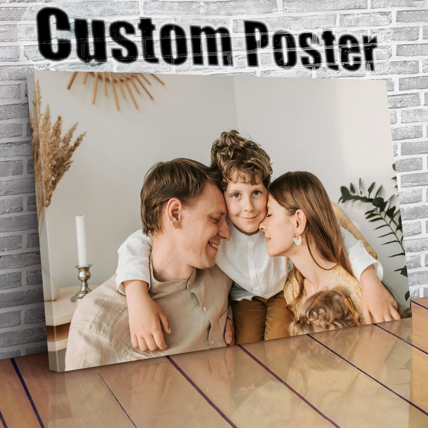1Pc Customizable big size canvas poster WITH DIY FRAME OR ONLY CANVAS for bedroom decor/living room decor/household items