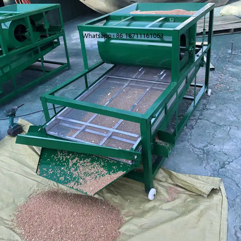 Automatic Farm Use Grain Cleaner Corn Wheat Rice Sorghum Soybean Herb Screening Machine Motor-Driven 3.5kW Adjustable Wind
