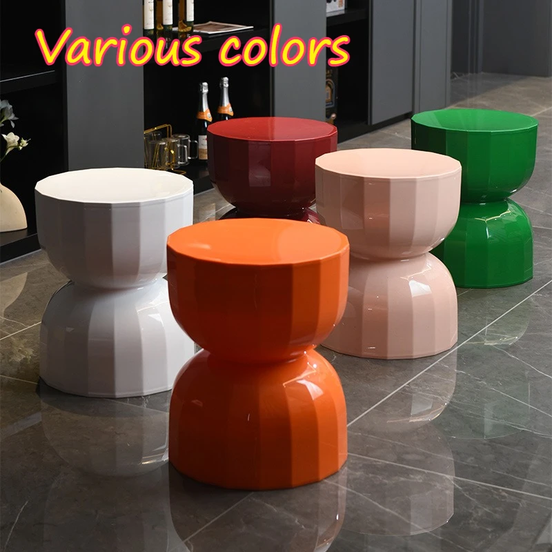 Eco-friendly Nightstand High Load-bearing Stable Anti-collision Round Corner Table Nordic Cream Creative Living Room Furniture