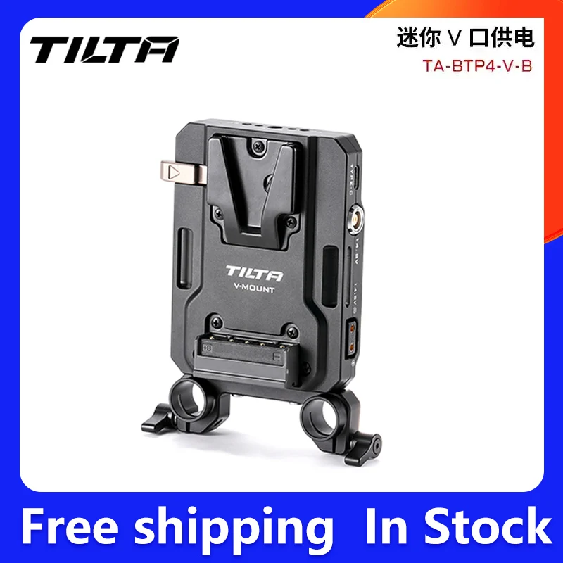 TILTA Mini PD V Mount Battery Plate Black TA-BTP4-V-B with USB-C P-Tap and 2-Pin Lemo