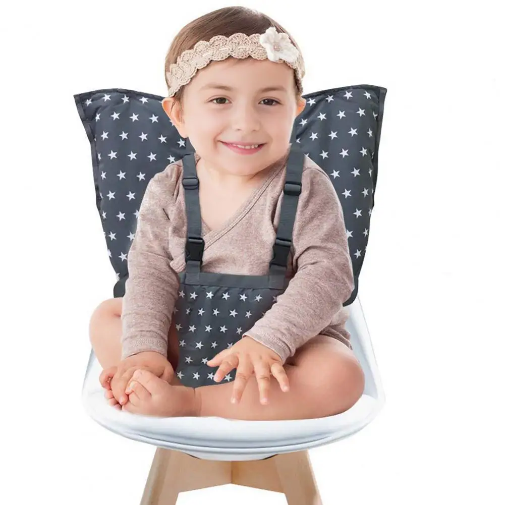 Baby Dining Chair for Travel Adjustable Safety Harness for Children's Dining Chair with Thick Cushion Foldable Baby