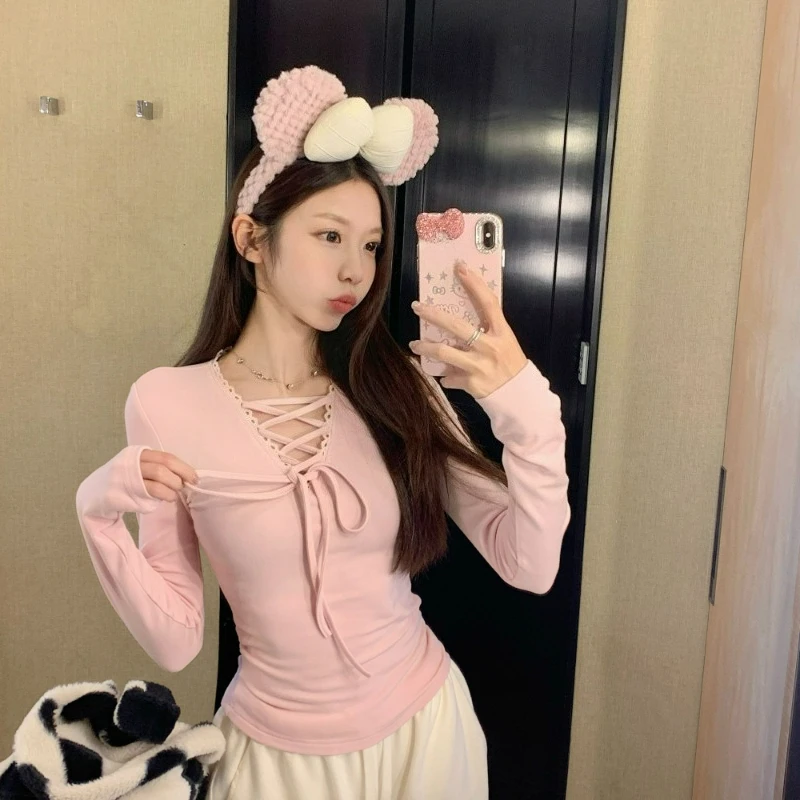 2026 Autumn Fashion Thickened Brushed Long-sleeved Casual Top for Women Elegant Warm Close-fitting Base Layer Shirt for Women