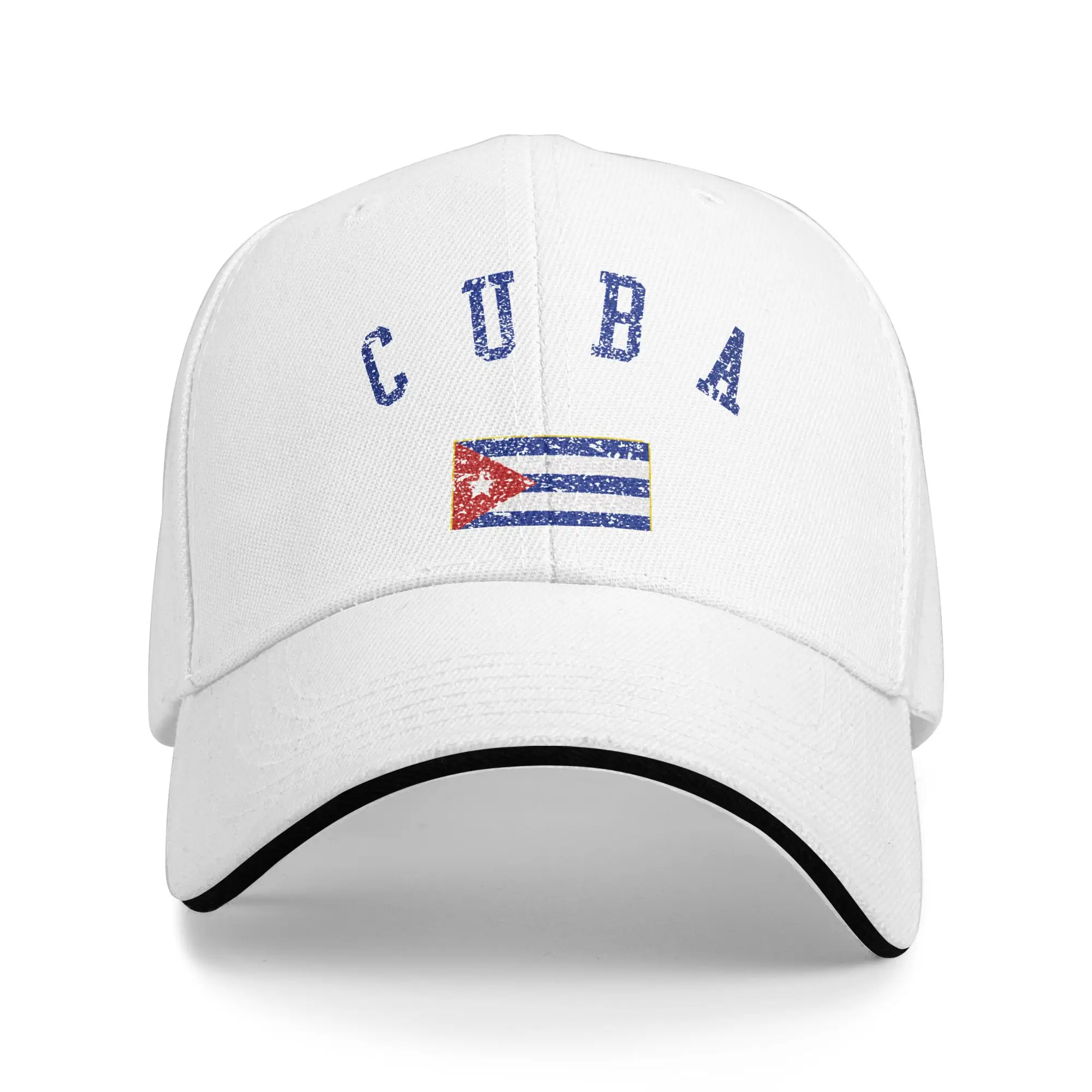 Cuba Heritage Flag Vintage Casual Baseball Cap  Outdoor Gym Trucker Hat Summer Breathable Unisex Men Fashion Baseball Caps