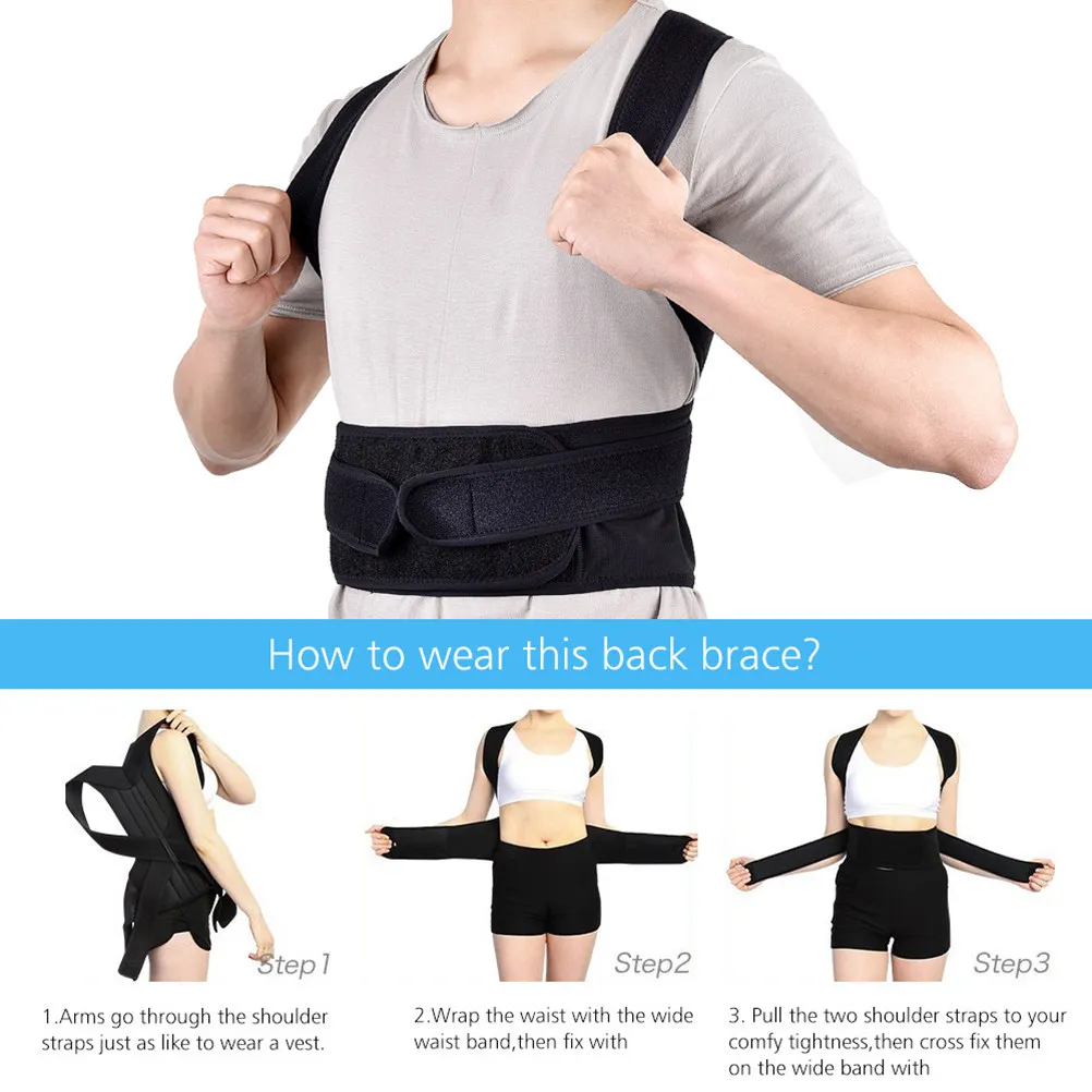 

Posture Corrector Back Brace with Strong Support for Neck Shoulder Pain Relief Breathable Back Support Belt for Poor Posture